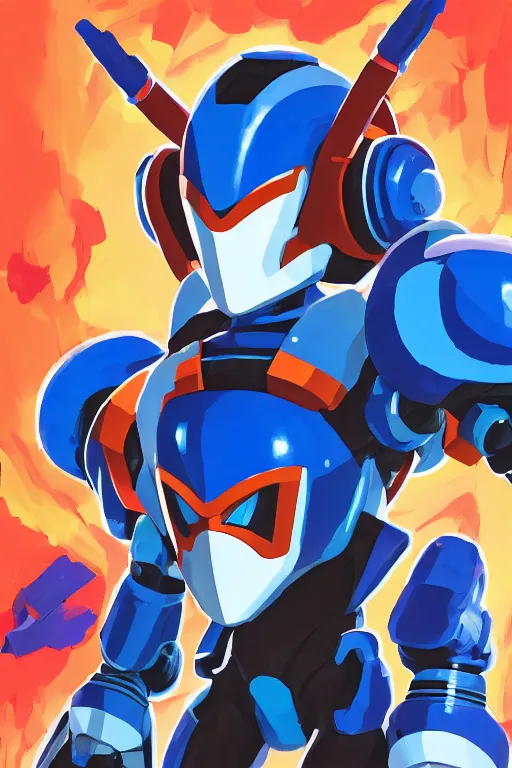 Image similar to robot ninja mask helmet megaman x zero rockman 2 0 2 2 switch game boss legacy collection fanart artsation, art gta 5 comics, behance hd by jesper ejsing, by rhads, makoto shinkai and lois van baarle, ilya kuvshinov, rossdraws global illumination ray tracing