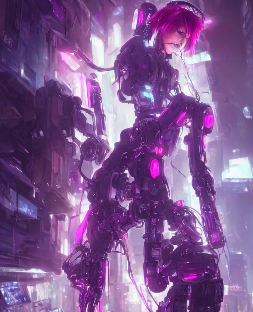 Badass cyberpunk anime character from the 90s on Craiyon