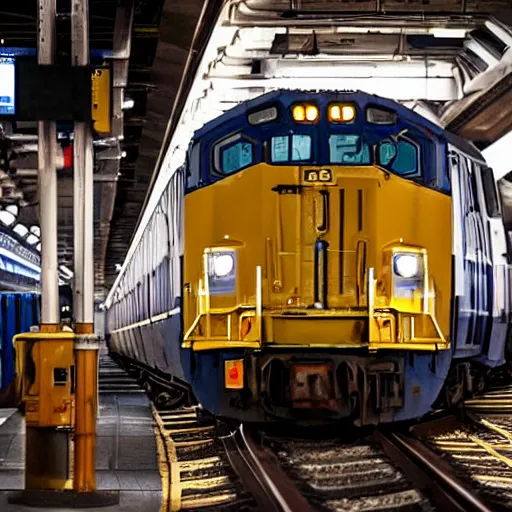 Image similar to csx locomotive in new york city subway