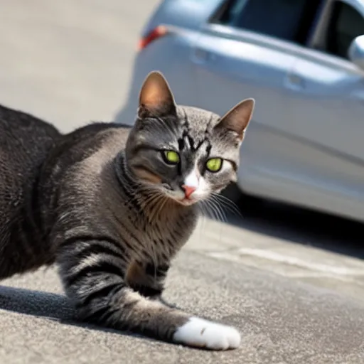 Prompt: cat stealing my credit car