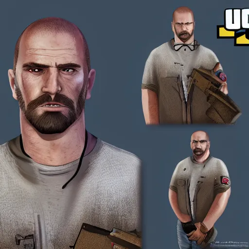 Prompt: knut as a GTA style character on a loading screen, 4k, high detail, high-resolution photograph, professional photography, ultra-detail