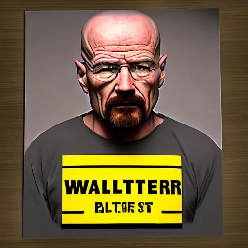 Prompt: walter white mugshot, high detail, 8 k