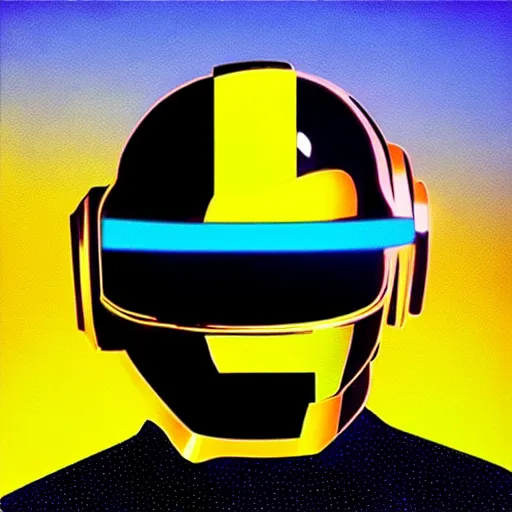 Image similar to daft punk concert in 1 bit art style