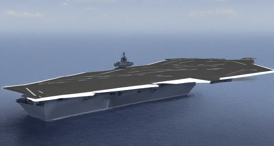 Image similar to an elaborate stealth aircraft carrier design, modern, detailed, 4k photo, stealth, sleek, obsidian, wow