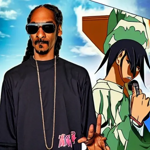Image similar to Snoop dog is an anime protagonist