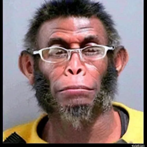 Image similar to Chad police officer arrest drunk furry NFT monkey