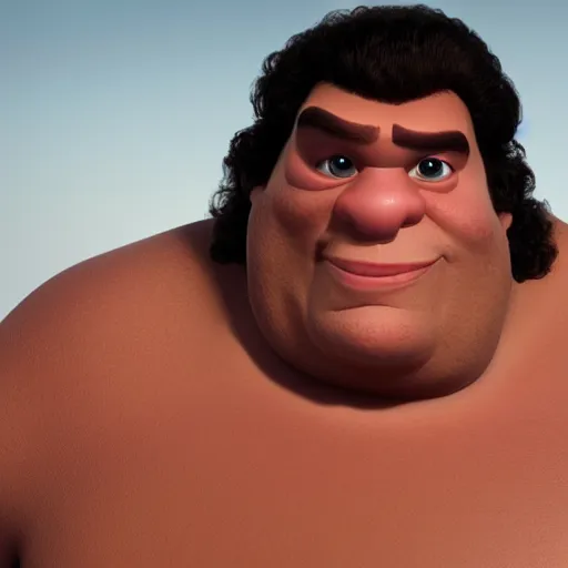 Image similar to andre the giant as a pixar disney character from up ( 2 0 0 9 ), unreal engine, octane render, 3 d render, photorealistic