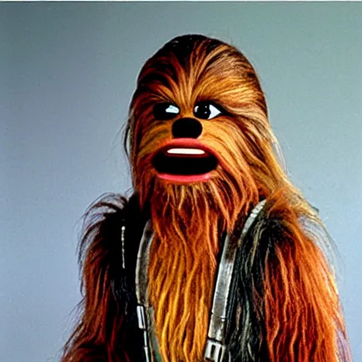 Prompt: Chewbacca as a muppet, film still