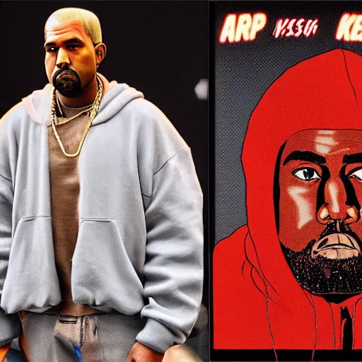 Prompt: kanye west in akira movie
