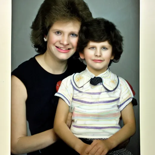 Image similar to 1 9 8 0 s portrait studio with mom