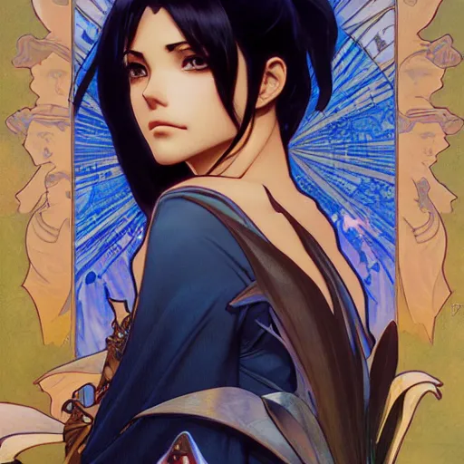 Prompt: highly detailed vfx portrait of nico robin, makoto shinkai, alphonse mucha, sharp focus, art by artgerm and greg rutkowski, backlit, harsh overhead sunlight, blue eyes, stanley kybric, pixiv