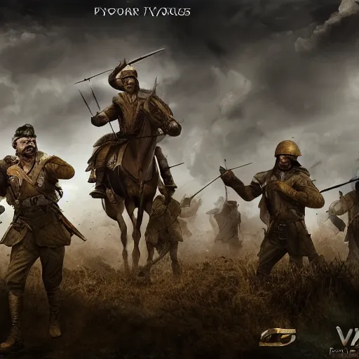 Image similar to in pyrus victory a lone commander, wounded soldiers, lost war, dramatic lighting, hd quality, 8 k resolution