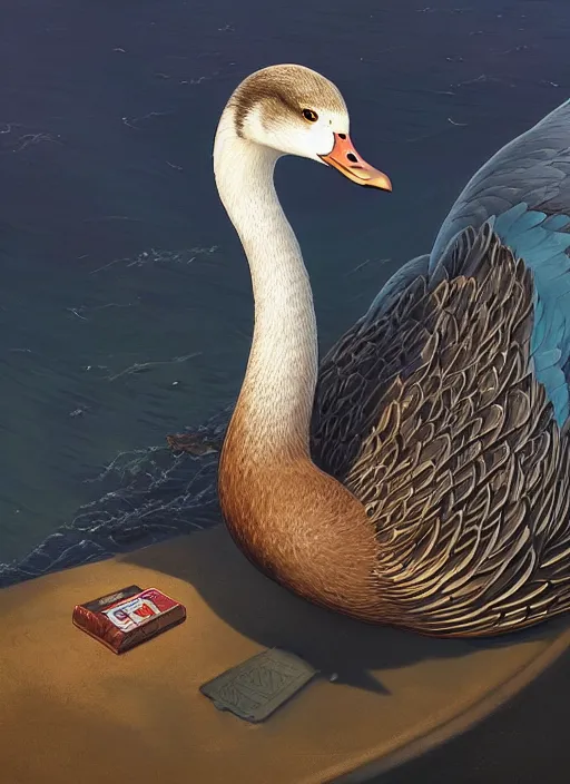 Prompt: highly detailed portrait of a heroic goose in gta v, stephen bliss, unreal engine, fantasy art by greg rutkowski, loish, rhads, ferdinand knab, makoto shinkai and lois van baarle, artgerm, pixar, ilya kuvshinov, rossdraws, tom bagshaw, global illumination, radiant light, detailed and intricate environment