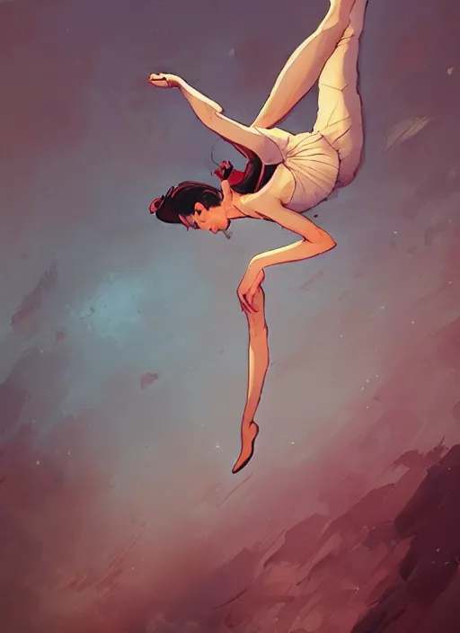 Image similar to ballerina overwhelmed with floating thoughts behance hd artstation by jesper ejsing, by rhads, makoto shinkai and lois van baarle, ilya kuvshinov, ossdraws, that looks like it is from borderlands and by feng zhu and loish and laurie greasley, victo ngai, andreas rocha