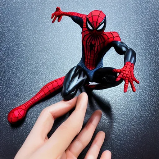 Prompt: lifelike plastic figurine of venom from spider - man, ultra detailed, kawaii, junji ito, artgerm, blender, scenic background of cards hope