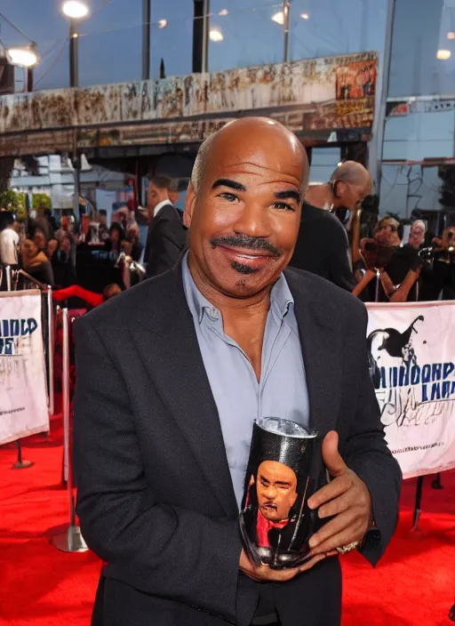 Image similar to david alan grier holding his favorite lamp and towel combo on the red carpet