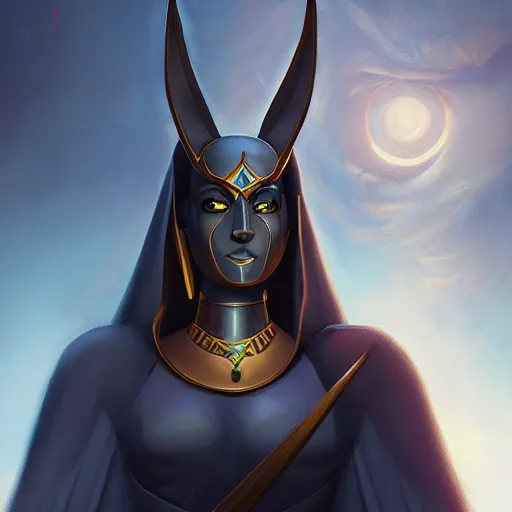 Prompt: anubis cover art, magical atmosphere, trending on artstation, 3 0 mm, by noah bradley trending on artstation, deviantart, high detail, stylized portrait