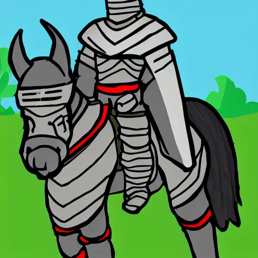 Image similar to poorly drawn knight