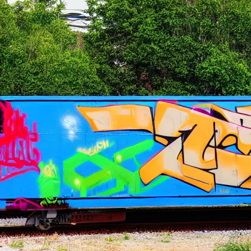 Image similar to graffiti on a boxcar