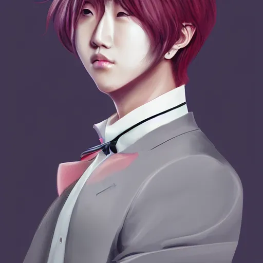 Image similar to jin from bts, elegant, ultra highly detailed, digital painting, smooth, sharp focus, artstation, art by Sakimichan