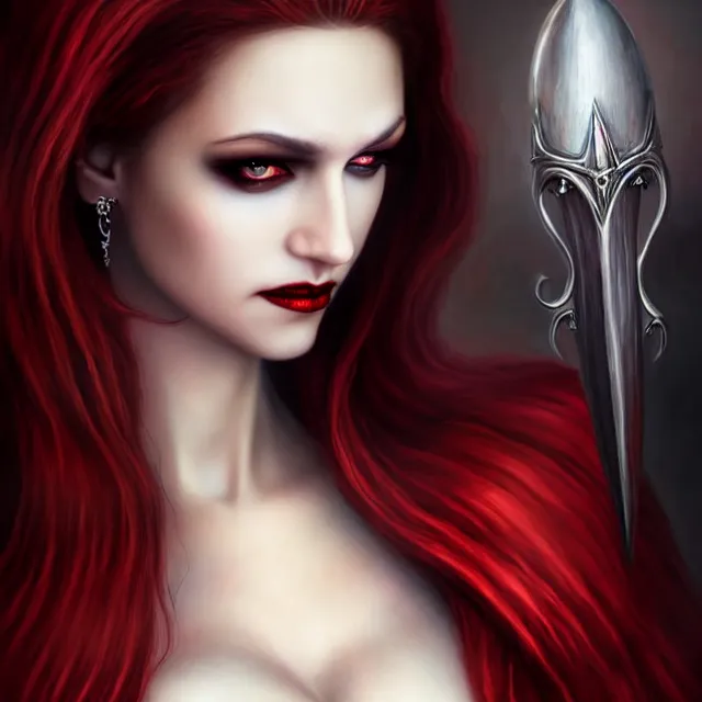 Prompt: beautiful vampire queen, highly detailed, 4 k, hdr, smooth, sharp focus, high resolution, award - winning photo, artgerm, anne stokes, photorealistic