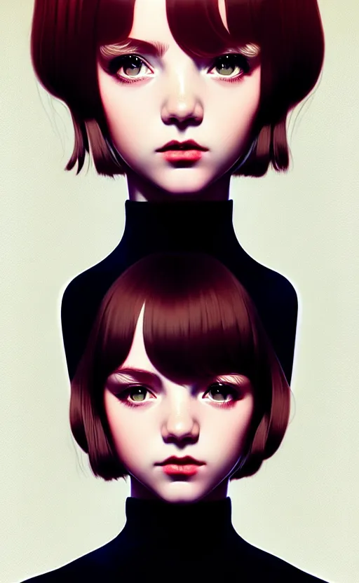 Image similar to a beautiful young british alternative music singer. optical illusion art by ilya kuvshinov lois van baarle ross tran range murata artgerm katsuhiro otomo norman rockwell. highly detailed intricately sharp focus mystically trending deviantart, pinterest, vogue italia, unreal engine 5, 4 k uhd image