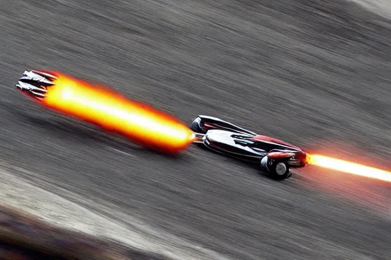 Image similar to “supersonic acrobatic rocket powered battle cars”