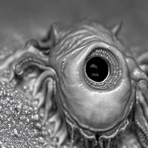 Prompt: baby cthulhu, macro photograph with shallow dof, electron microscope