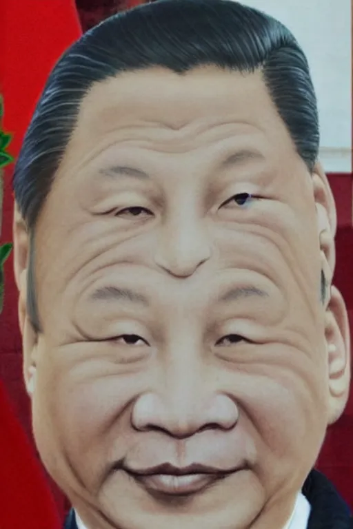 Image similar to Xi Jinping potrait with cat ears