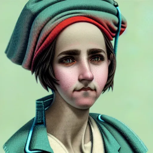 Image similar to clowncore pastel punk young hospital nurse wearing stylish uniform. detailed, portrait, 8 k, artwork by jean - baptiste monge