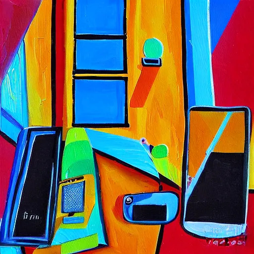 Prompt: a painting of a smartphone window by florin ciulache, neo - pop art