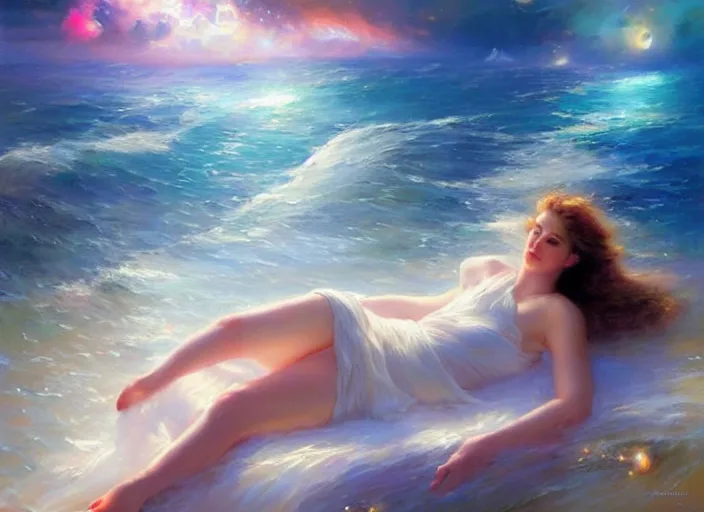 Prompt: cosmic ocean by vladimir volegov and alexander averin and delphin enjolras and daniel f. gerhartz