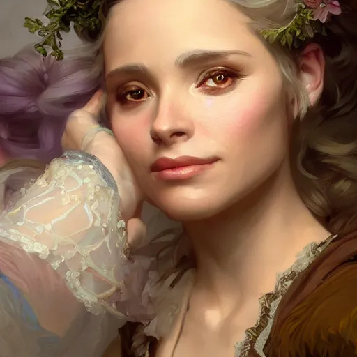 Image similar to a fantasy style portrait painting of olivia d'abo in the style of francois boucher oil painting unreal 5 daz. rpg portrait, extremely detailed artgerm greg rutkowski alphonse mucha