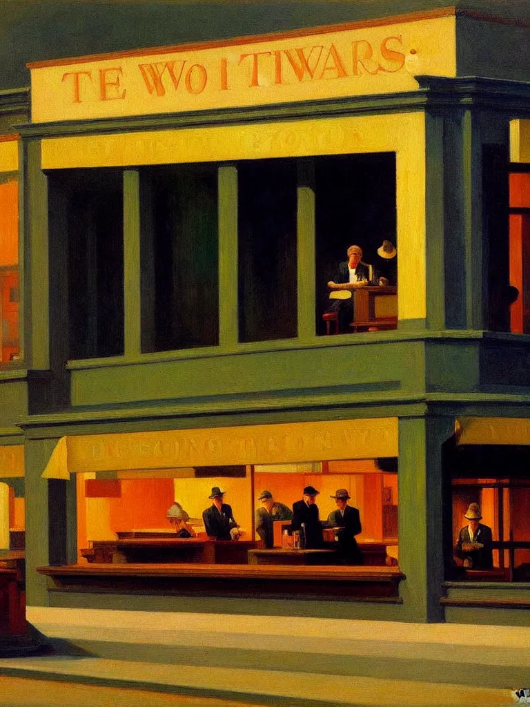Image similar to Time will soon be born It is starting all the dawn And the world is moving towards Things like opposites and wars, intricate detailed oil painting, detailed illustration, oil painting, painterly feeling, centric composition by Edward hopper