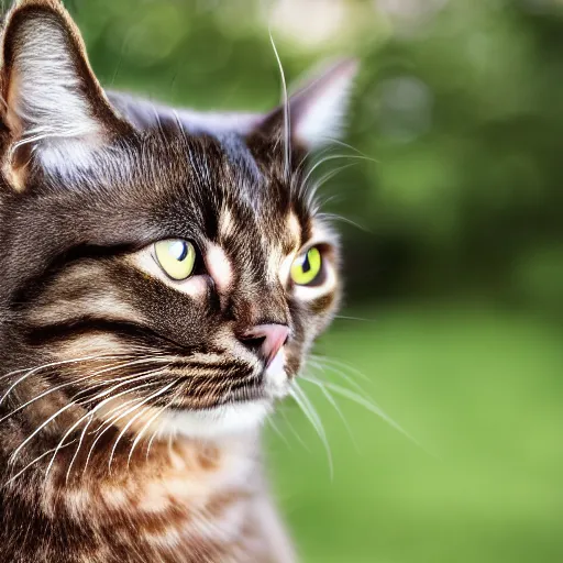 Prompt: photo of cat threatening you with a gun