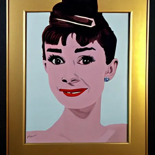 Prompt: a painting of audrey hepburn by paul edwards