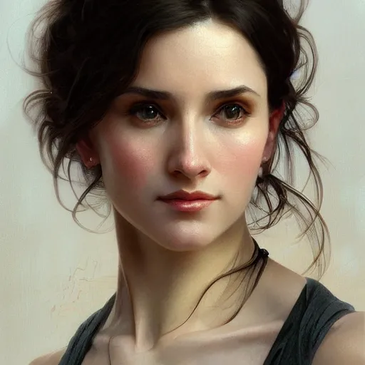 Prompt: portrait of a woman, stallone, intricate, elegant, highly detailed, digital painting, artstation, concept art, smooth, sharp focus, illustration, art by artgerm and greg rutkowski and alphonse mucha and william - adolphe bouguereau