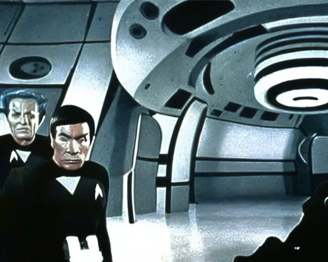 Image similar to film still from star trek, 1 9 6 8