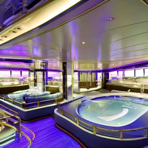 Image similar to a luxury cruise ship in space, exterior