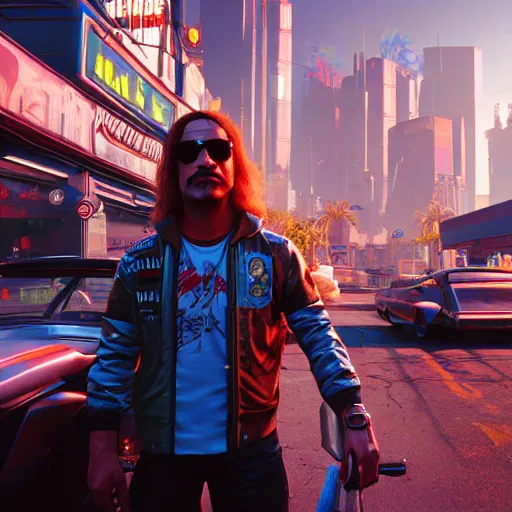 Image similar to cheech wizard in cyberpunk 2 0 7 7 8 k hyperdetailed photorealism hdr unreal engine 5 extremely high level of detail