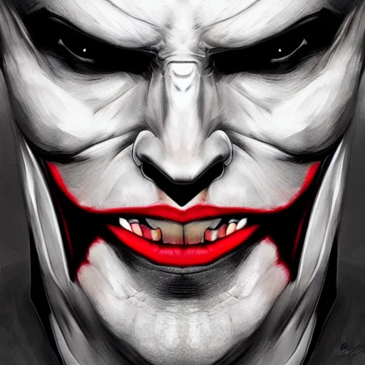 Download Abstract Half Batman Half Joker Painting Wallpaper