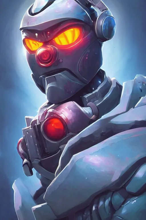 Image similar to epic mask helmet robot ninja portrait stylized as fornite style game design fanart by concept artist gervasio canda, behance hd by jesper ejsing, by rhads, makoto shinkai and lois van baarle, ilya kuvshinov, rossdraws global illumination radiating a glowing aura global illumination ray tracing hdr render in unreal engine 5