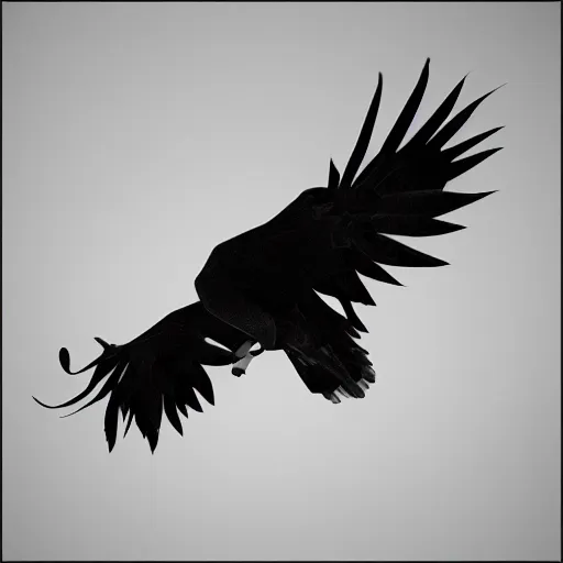 Prompt: high contrast golden eagle by aubrey beardsley, unreal engine