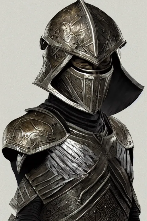 Prompt: king legends knight warrior helmet skyrim mask elder scrolls v nordic armor bethesda adam adamowicz illustration character design concept hardmesh zbrush central