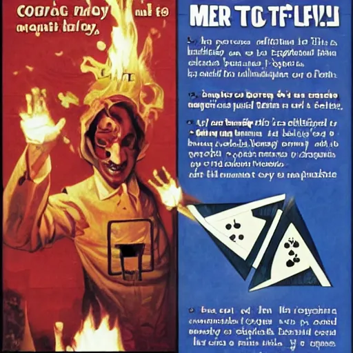 Image similar to corporate anti - magic propaganda poster