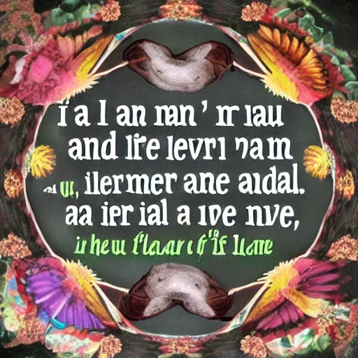 Image similar to If I am a part of the land and if the land is part of me, then my body is part of me. I’m here with other beings, and when we gather, we’re here for all living beings, and so we give to all of life, the life that is in us. And because we’re all one we give the life in us to all of life, and then we return to the land, the land returns to us, and so we are one.