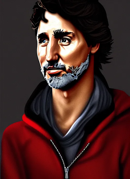 Prompt: a profile portrait of justin trudeau with a zippered opening into skull showing the cranial cavity, zippered opening in skull, inside head cobwebs, dust and rats, digital art, highly detailed, by david cronenberg, raphael, caravaggio