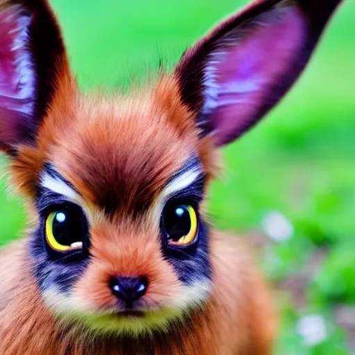 Prompt: a photo of a real life Eevee