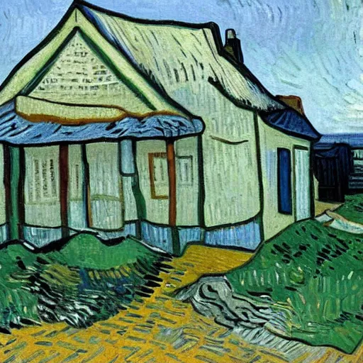 Prompt: nice comfy house painted by van gogh