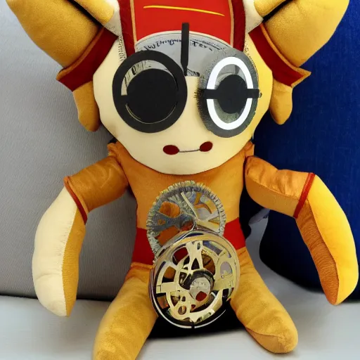 Prompt: clockwork plush